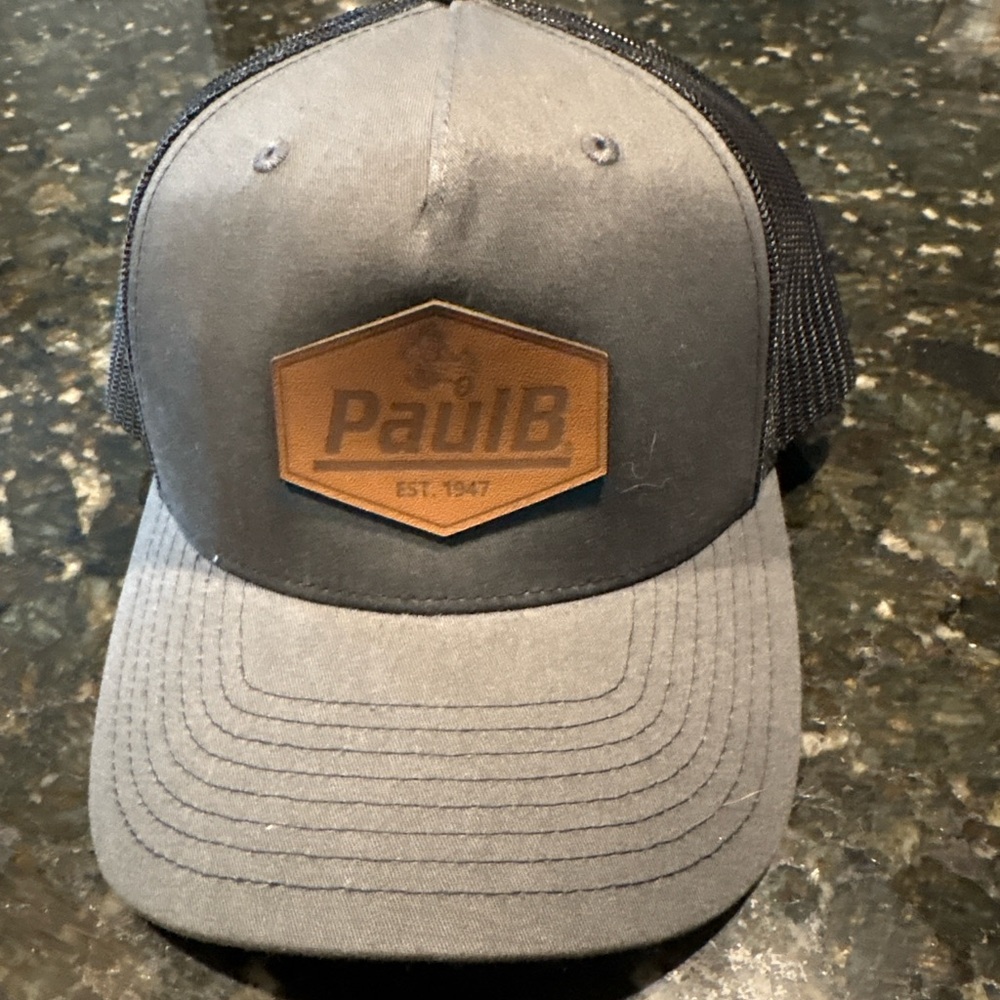 PaulB Gray and Black Trucker Hat